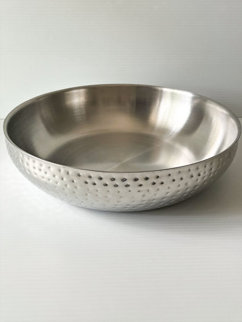 Mikasa Extra Large Double Wall Hammered Stainless Steel Serving Bowl Ice Bucket